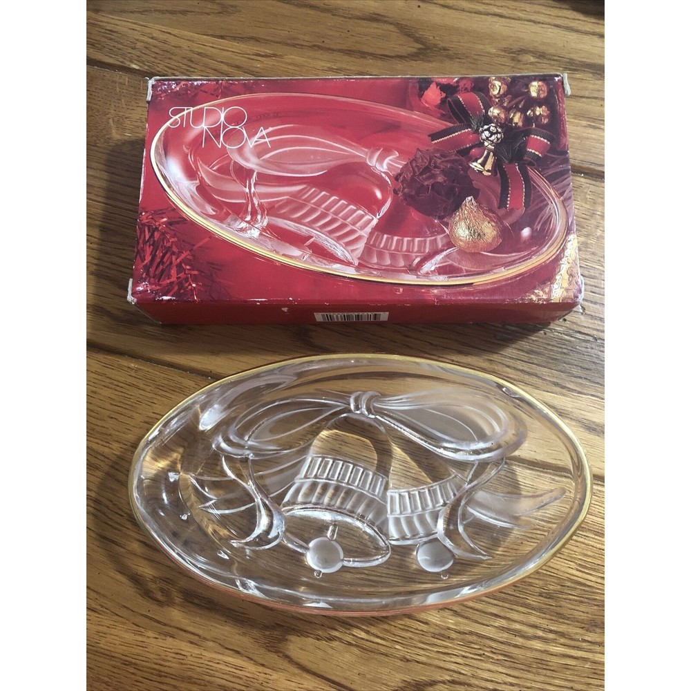 Studio Nova "Gilded Bells" WY336/506 Oval Candy Dish, Japan Storage wear on box